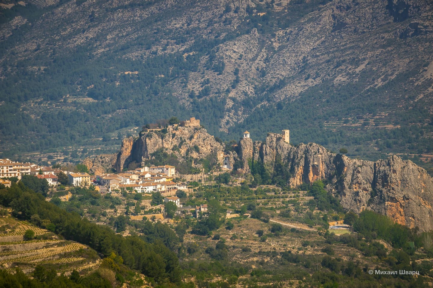 On the right is the restored observation tower, on the left is the King